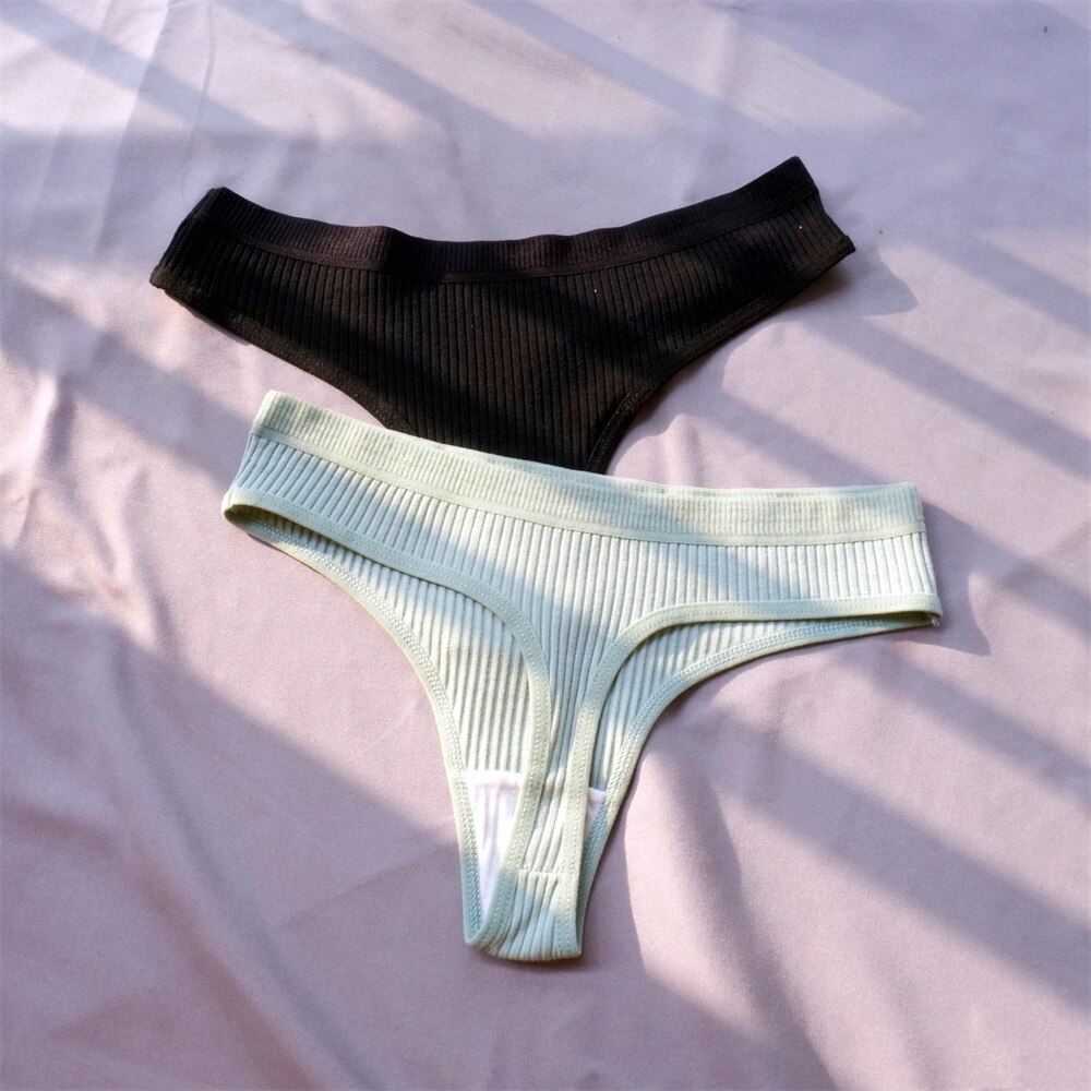 custom rib organic cotton bikini underwear