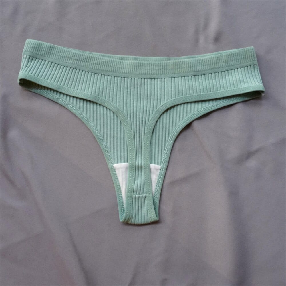 green organic cotton bikini underwear