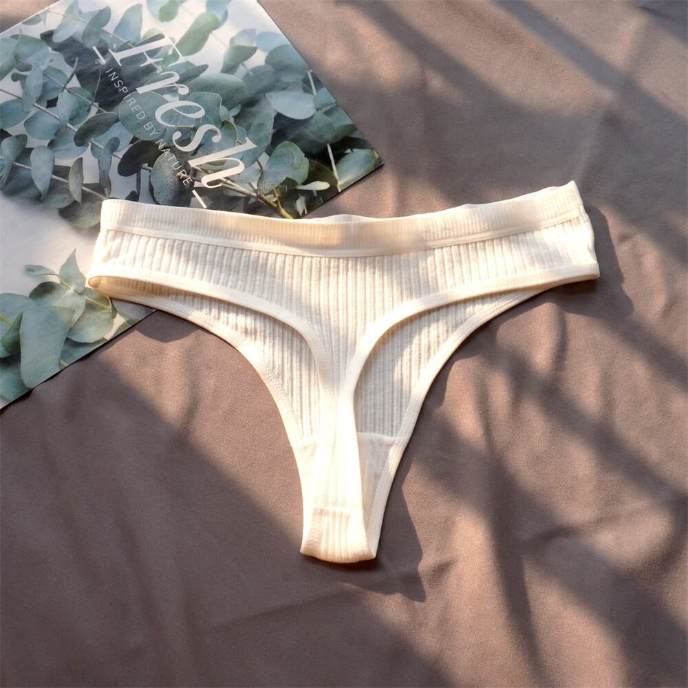 rib organic cotton bikini underwear supplier