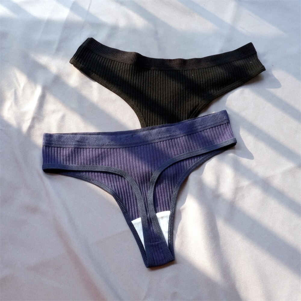 rib organic cotton bikini underwear