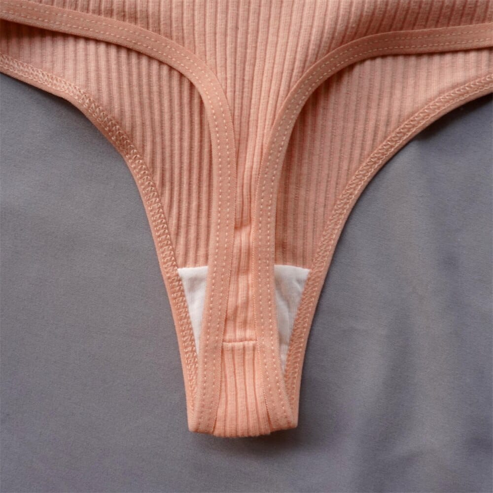 custom rib organic cotton bikini underwear manufacturer in China