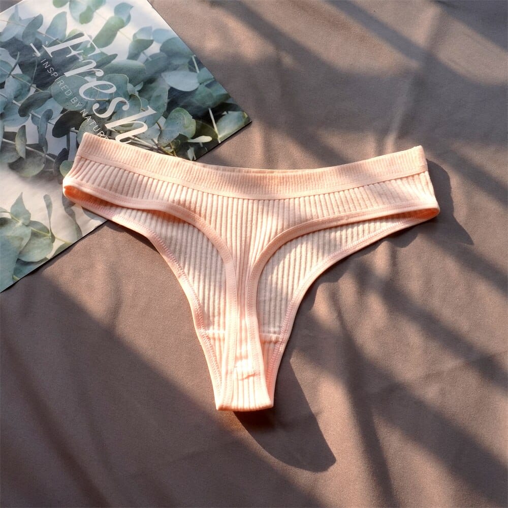 rib organic cotton bikini underwear factory