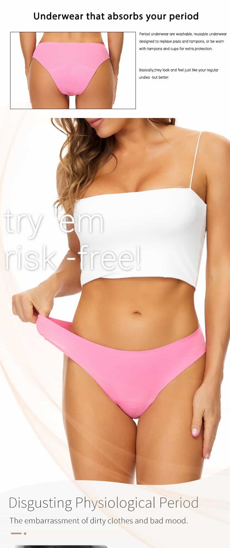 women's cotton menstrual panties