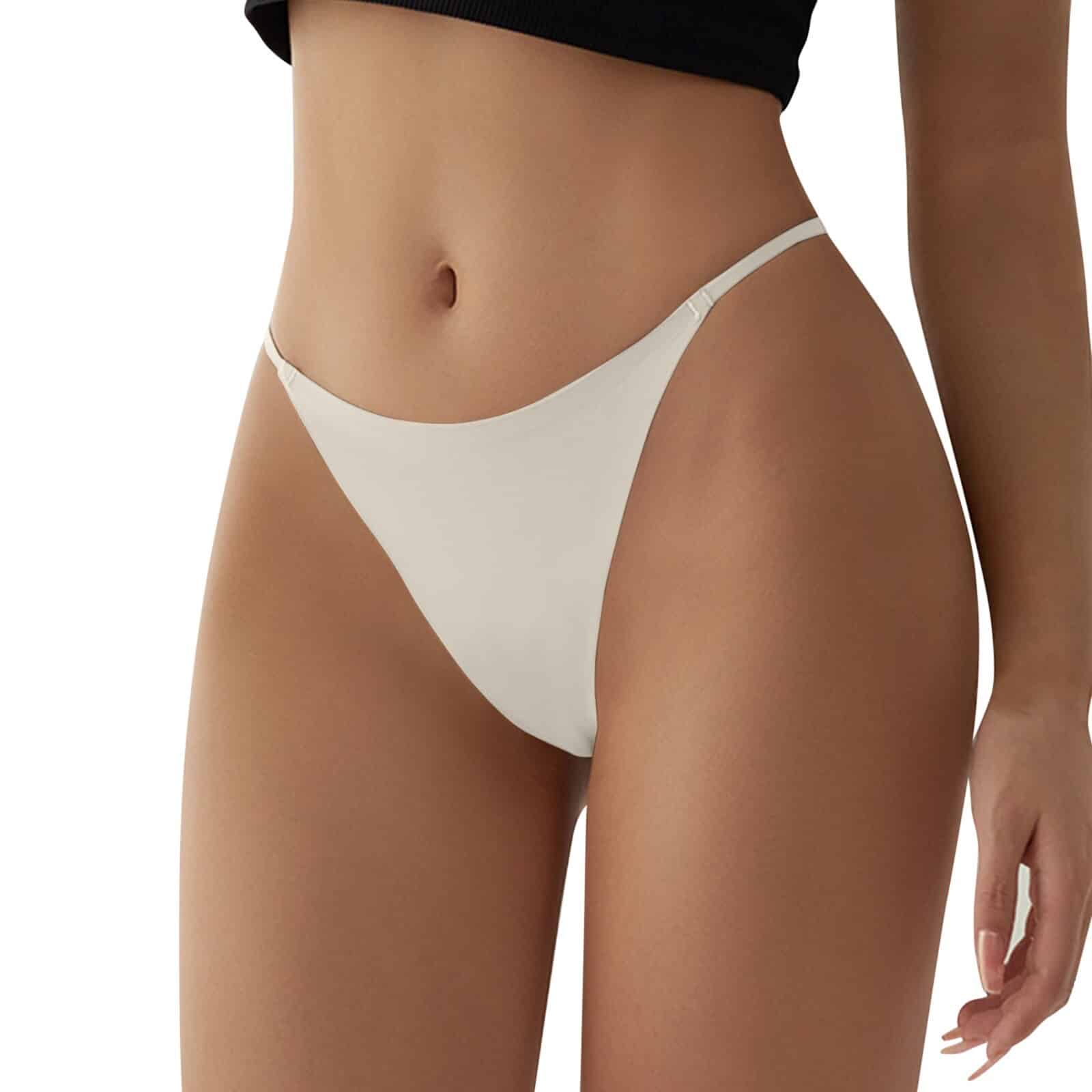 white t front thong panties